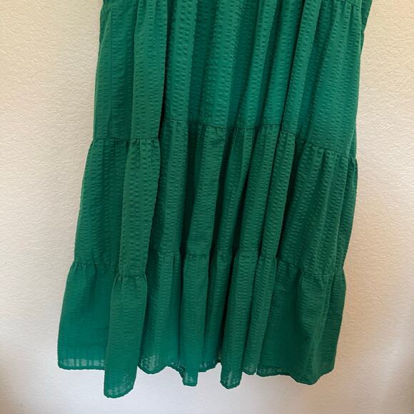 Torrid Green Textured Tiered Maxi Dress Sleeveless Adjustable Strap Boho Prairie - Picture 11 of 14